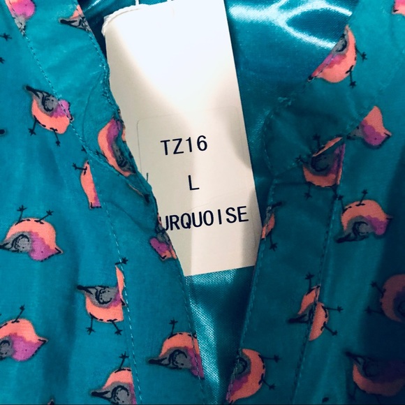 Bird Pattern Dress Size L NEW - Picture 3 of 4